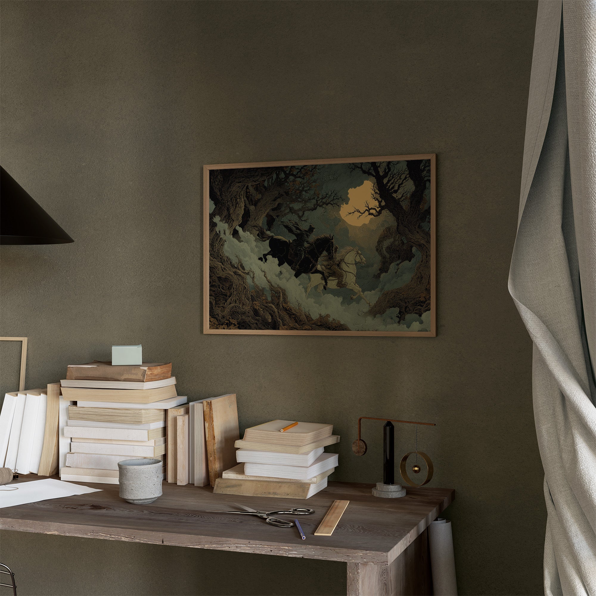 Riders Chase Amber Moon Light