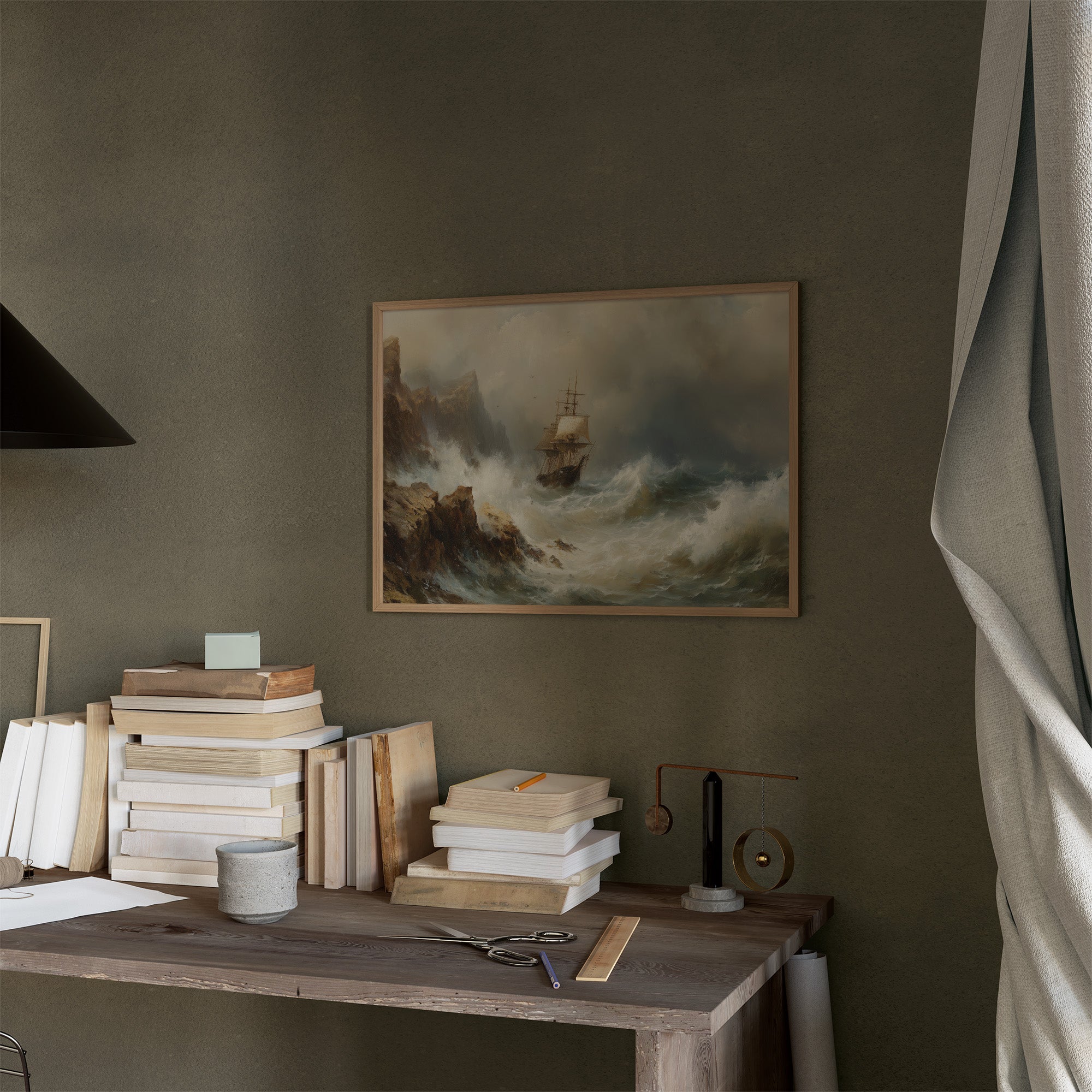 Seafarer's Tale Among Leather Spines