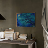 Sapphire Oak Under Celestial Light