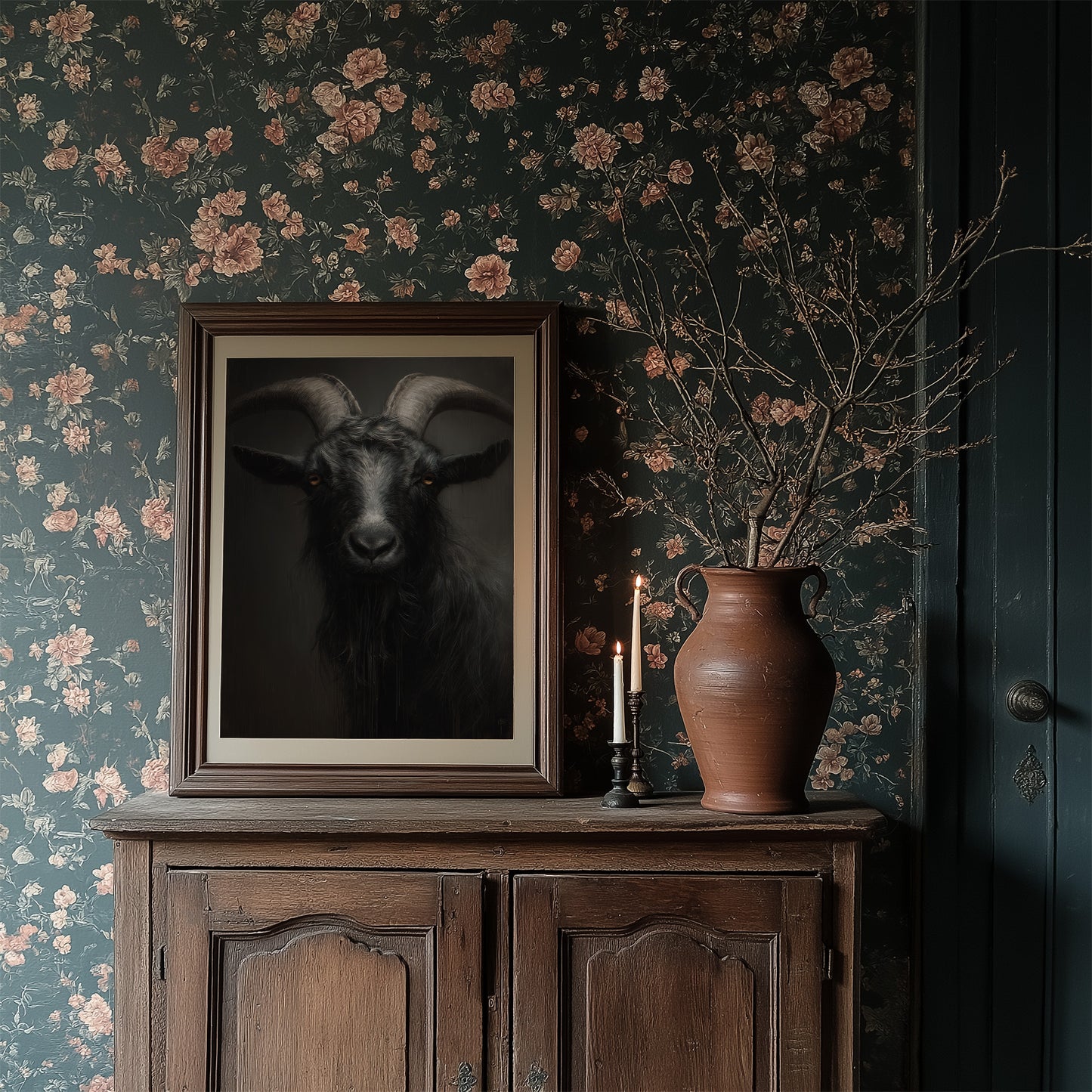 Amber Eyes Against Midnight Walls