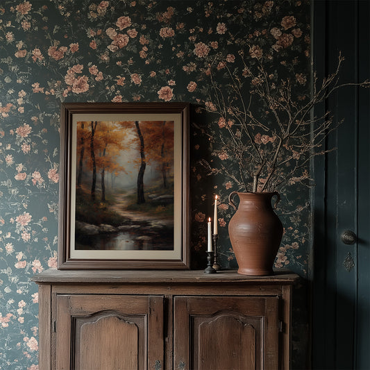 Copper Paths Through Misty Woods