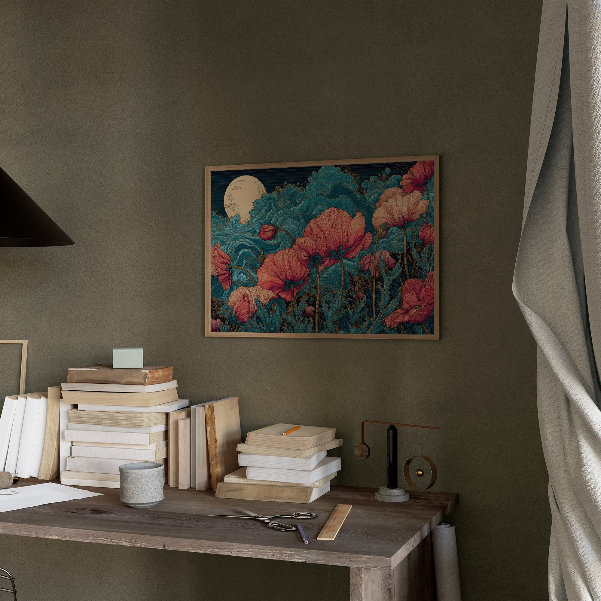 Coral Blooms Under Midnight Tide