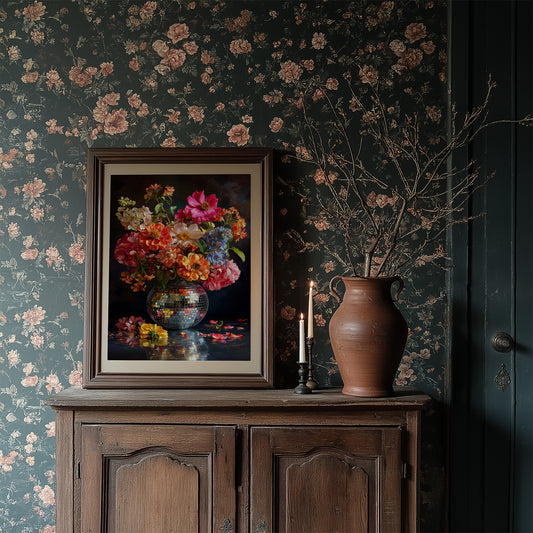 Disco Vase Blooms After Dark