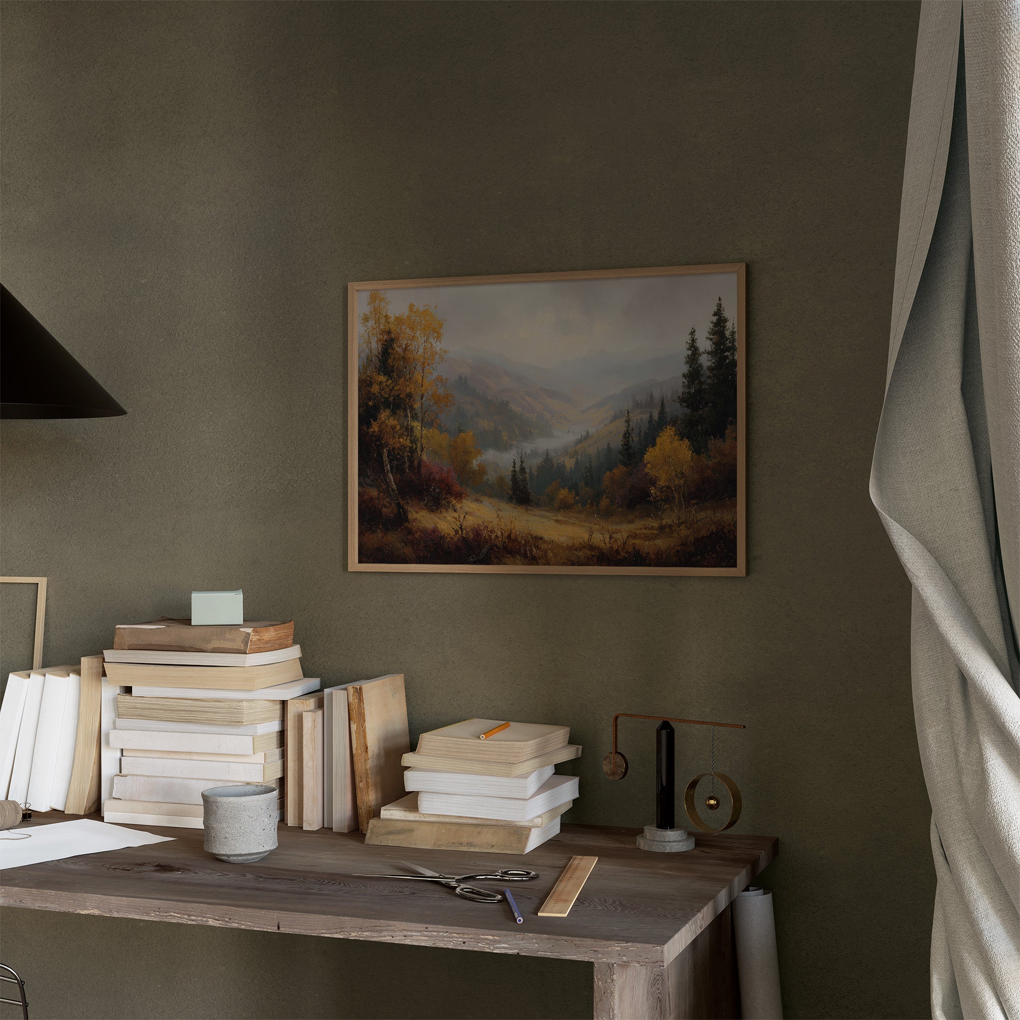 Autumn Valley Between Leather Spines