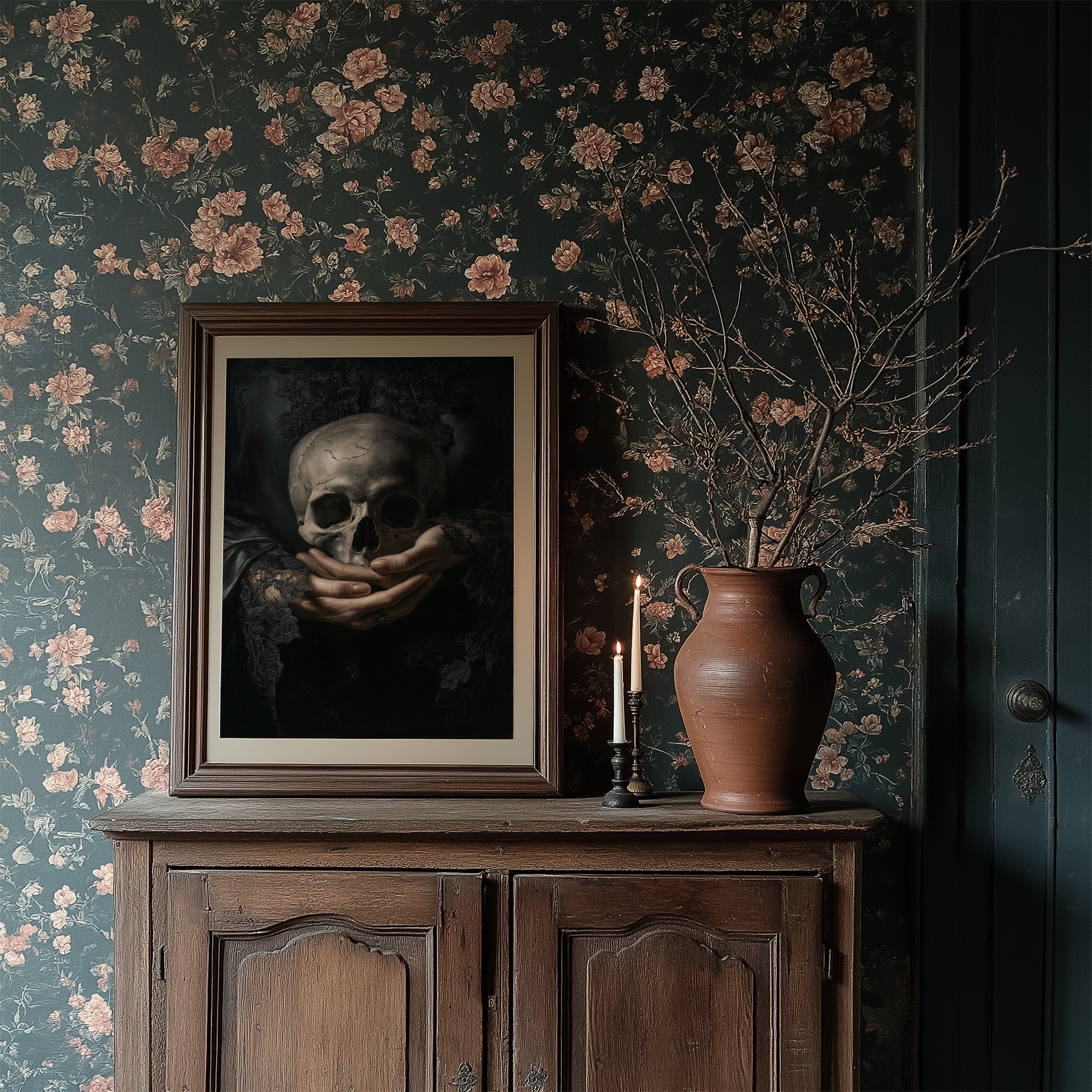 Mortality Cradled In Lace Hands