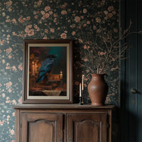 Raven Perches Among Ancient Stories