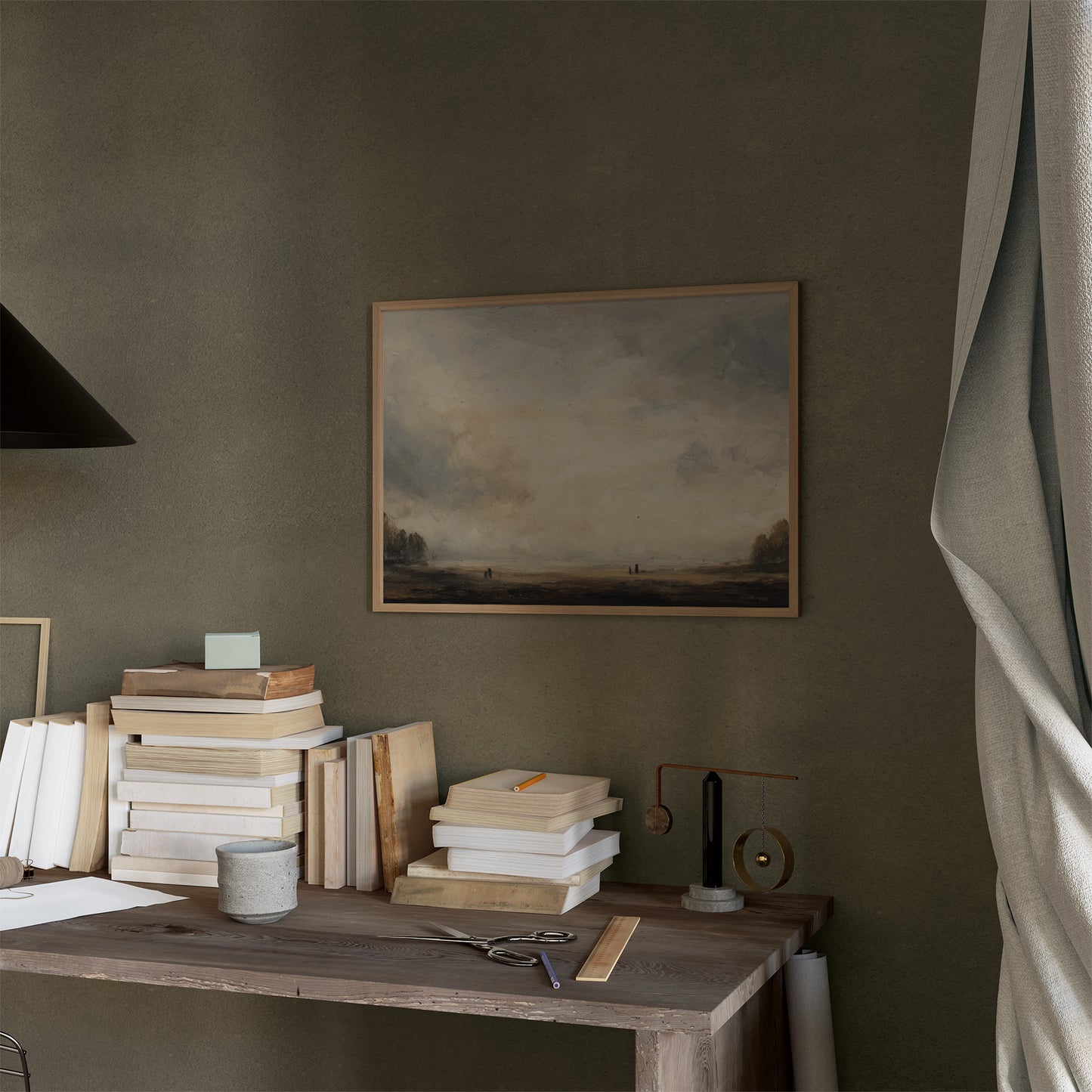 Coastal Mist Among Literary Treasures