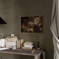 Pale Bat Among Vintage Blooms