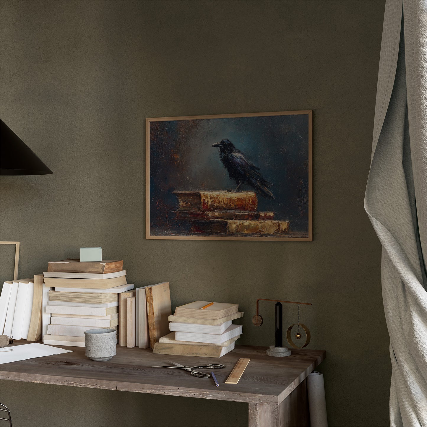 Raven's Perch Among Forgotten Tomes