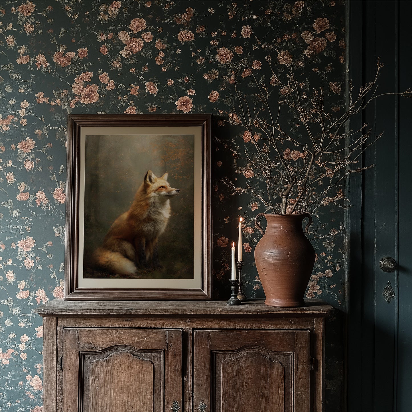 Noble Fox Against Autumn Mist