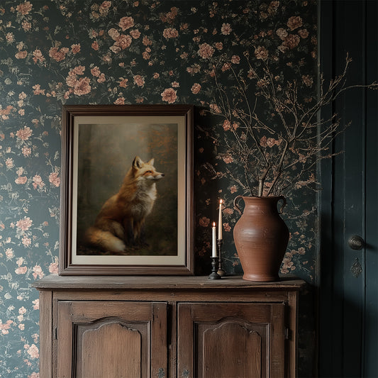 Noble Fox Against Autumn Mist