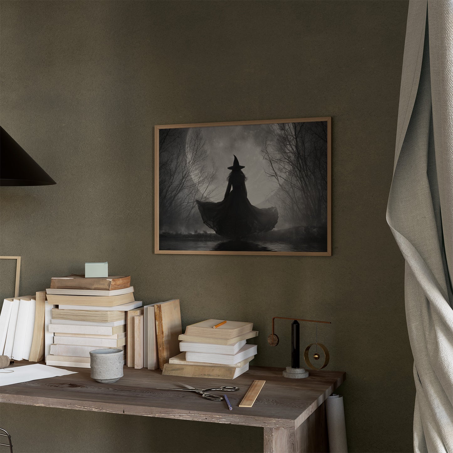 Ancient Spell Under Foggy Branches