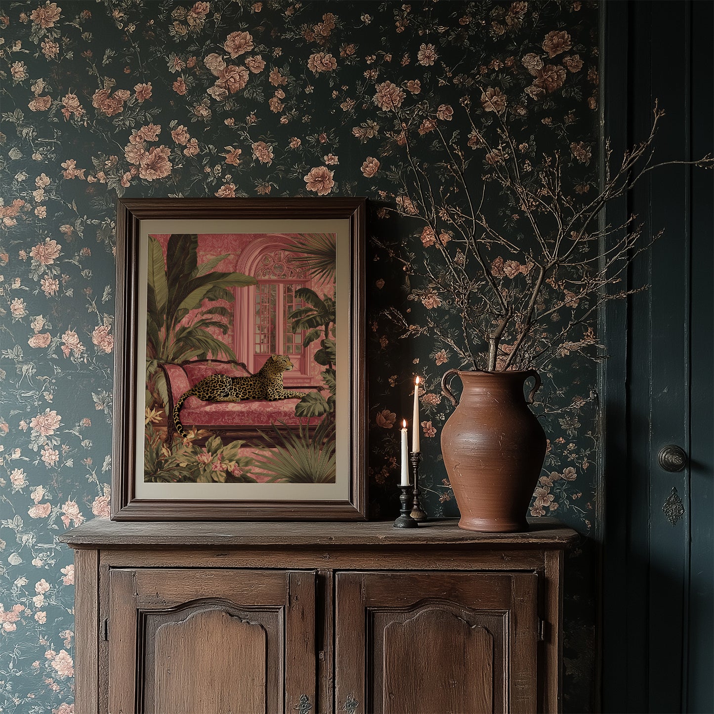 Jungle Royalty On Rose Velvet