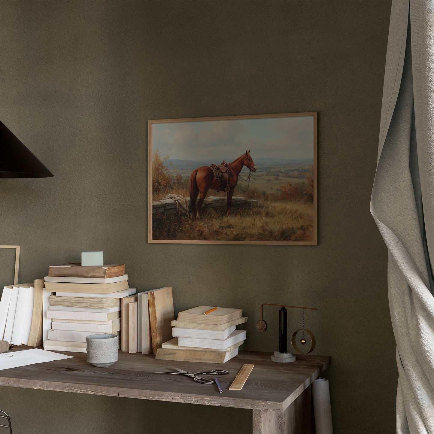 Chestnut Companion Awaits The Rider