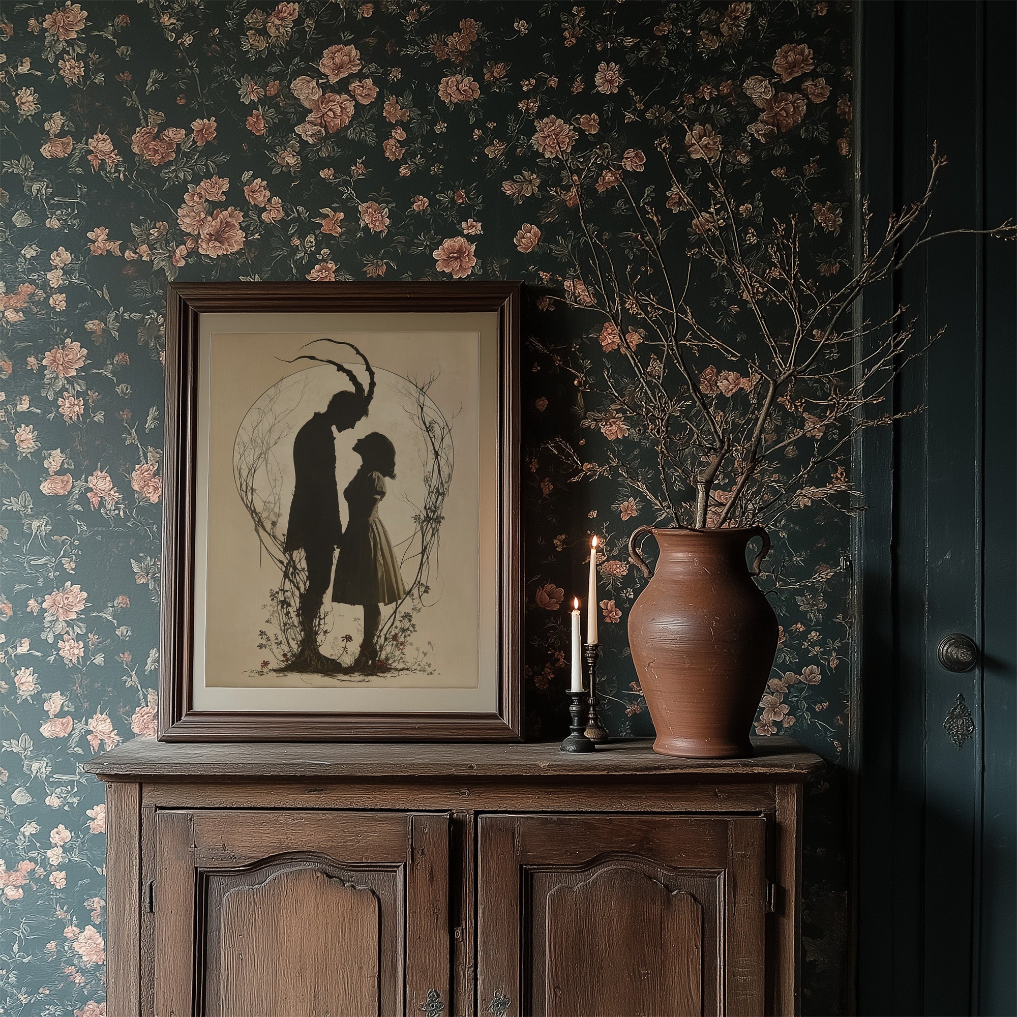 Moonlit Silhouettes In Ancient Tale