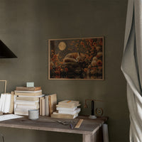 Autumn Fox Dreams Under Moonlight