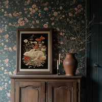 Bones Bloom Among Coral Poppies