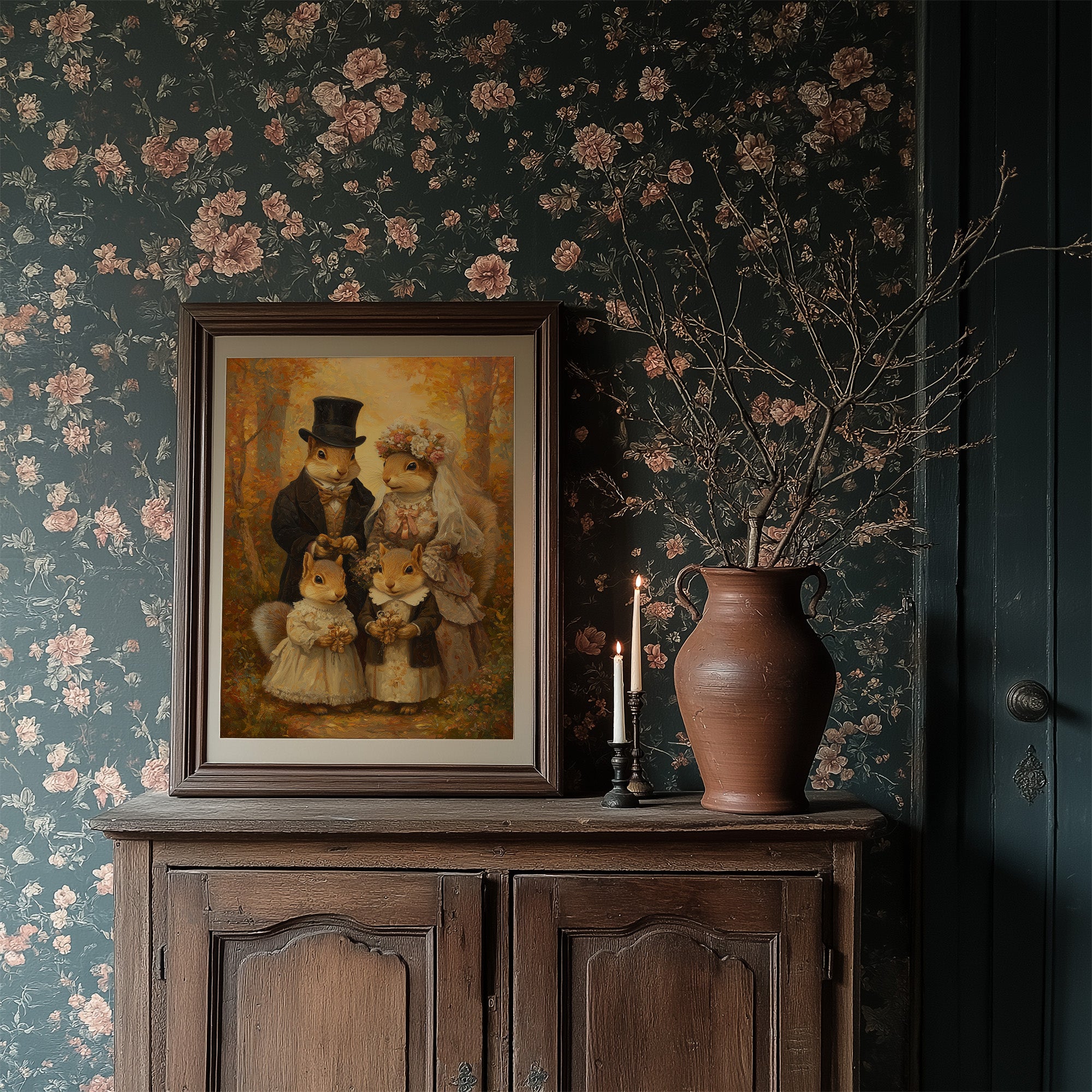 Autumn Acorns In Victorian Finery