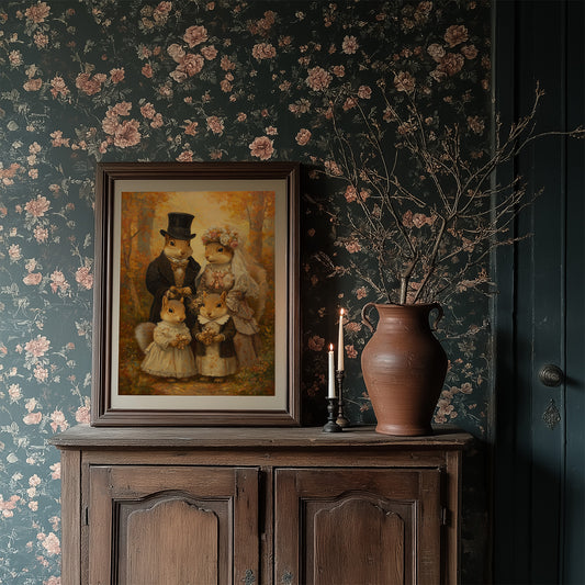 Autumn Acorns In Victorian Finery