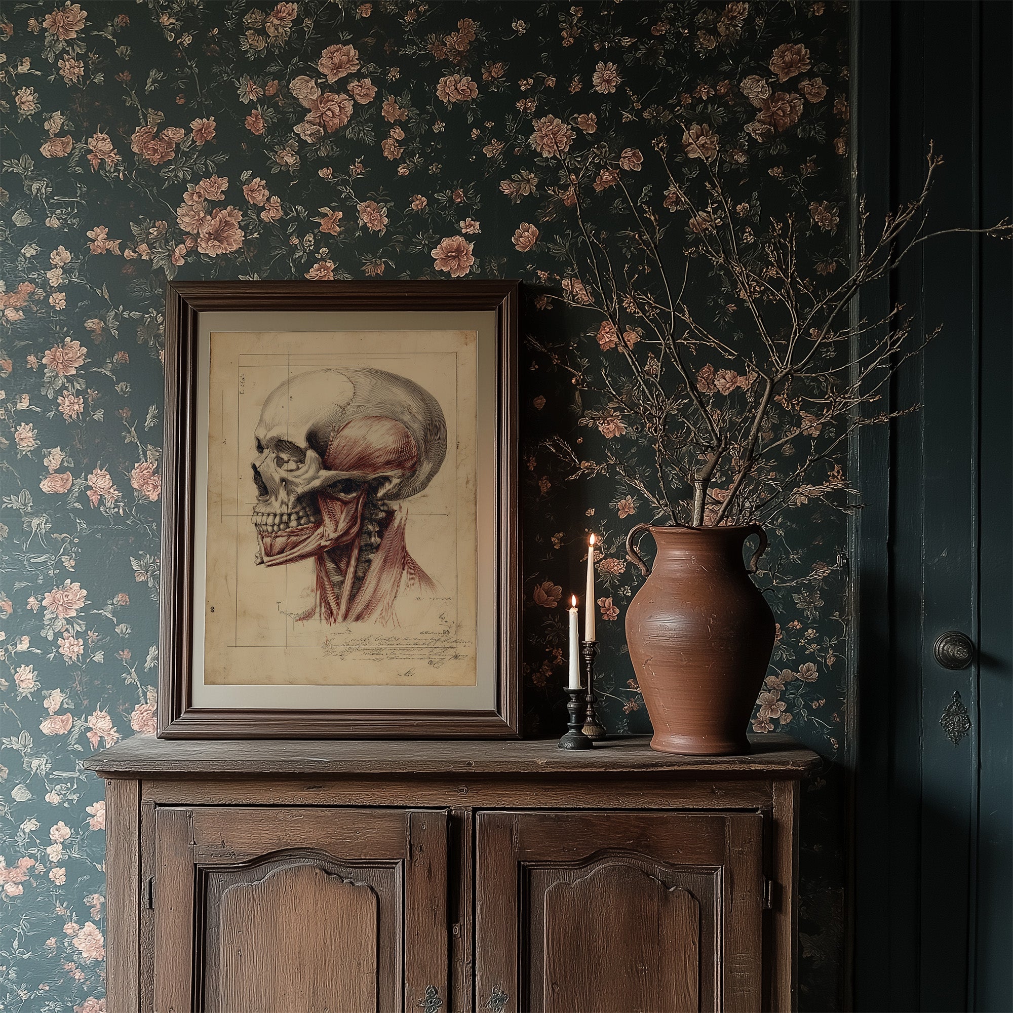 Anatomy Illuminated Against Darkness