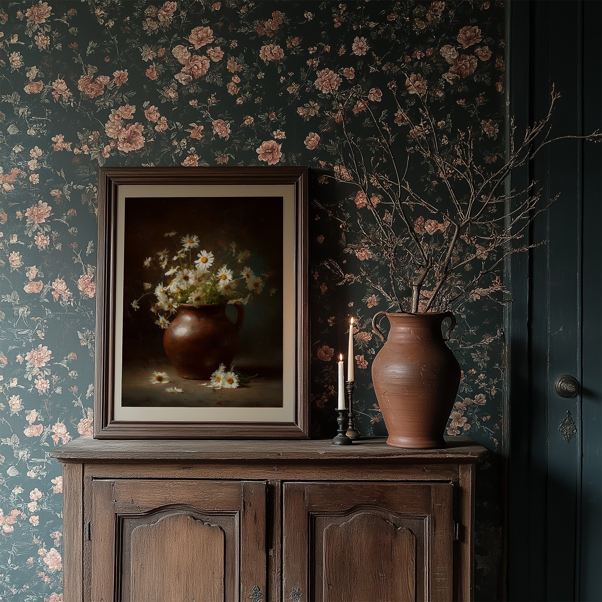 Daisies Dance In Earthen Vessel