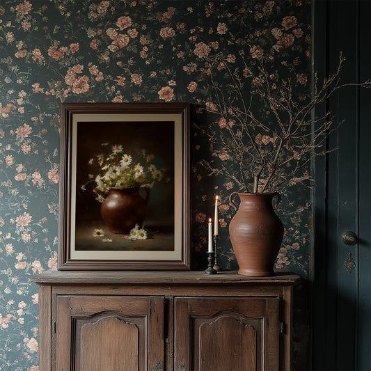 Daisies Dance In Earthen Vessel