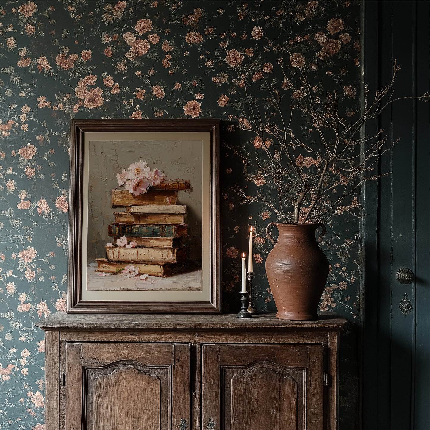 Blossoms Rest On Ancient Pages