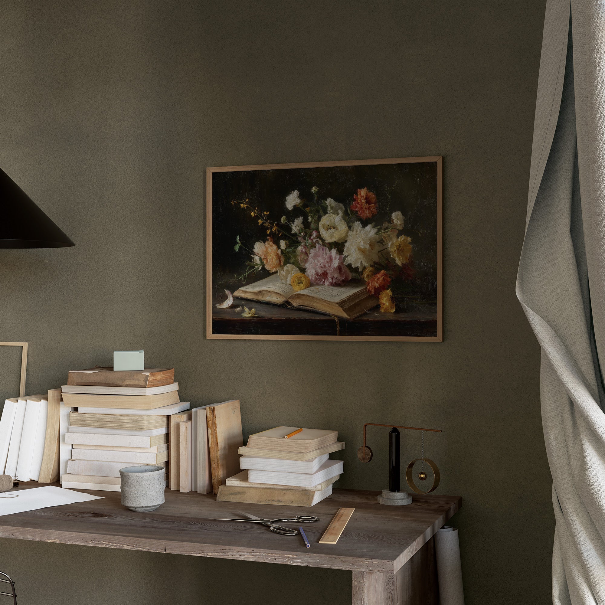 Blooms Rest On Literary Pages