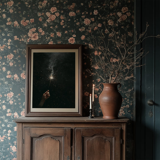 Midnight Spark Between Fingers