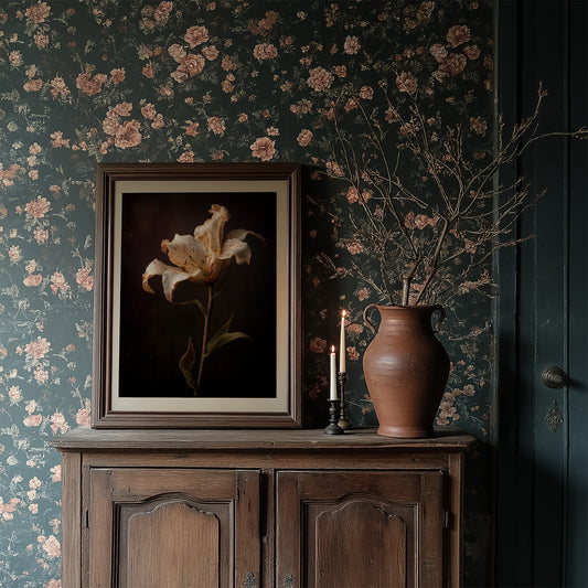 Solitary Bloom Against Midnight Depths