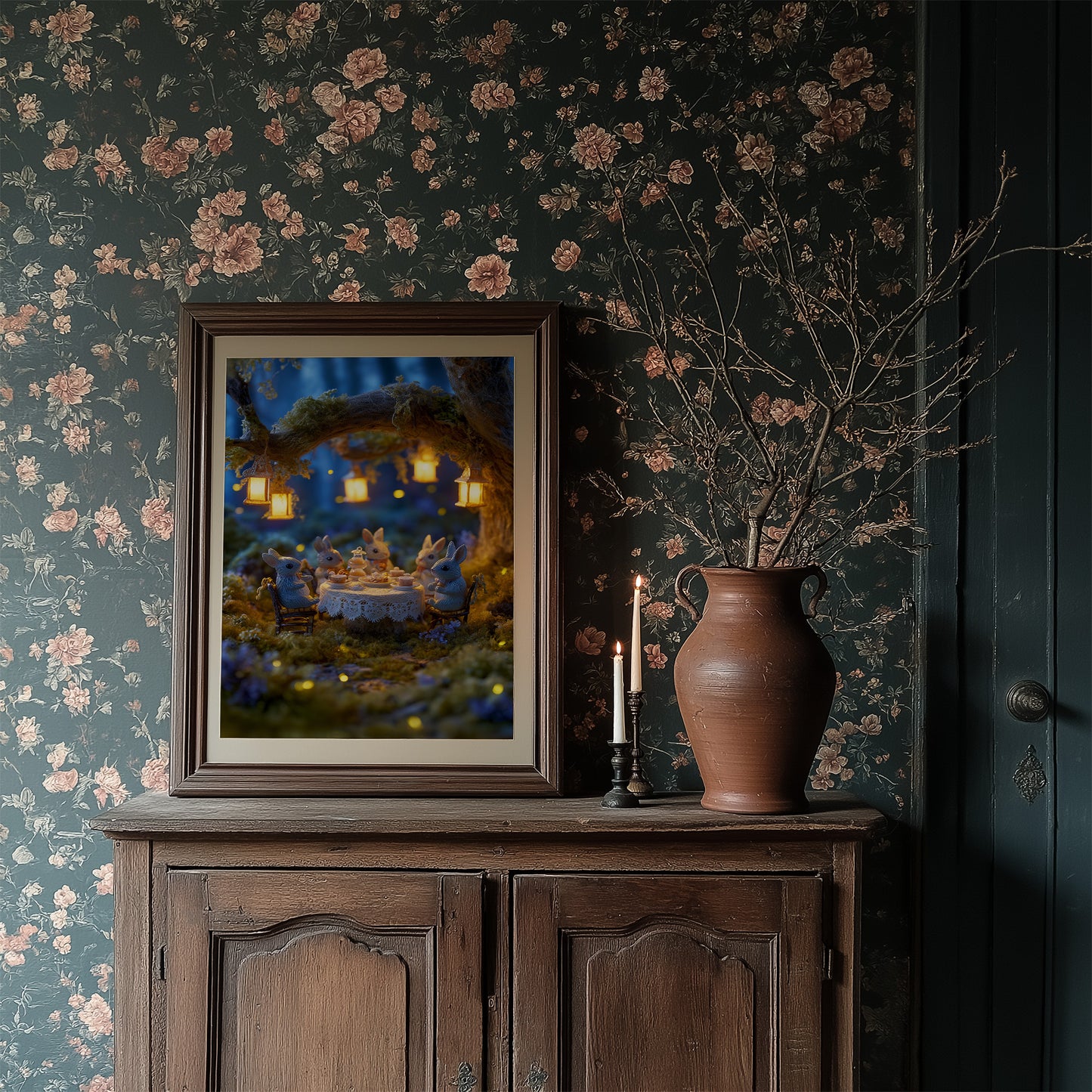 Midnight Tea Among Forest Friends