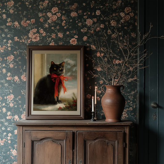 Midnight Wears A Scarlet Bow