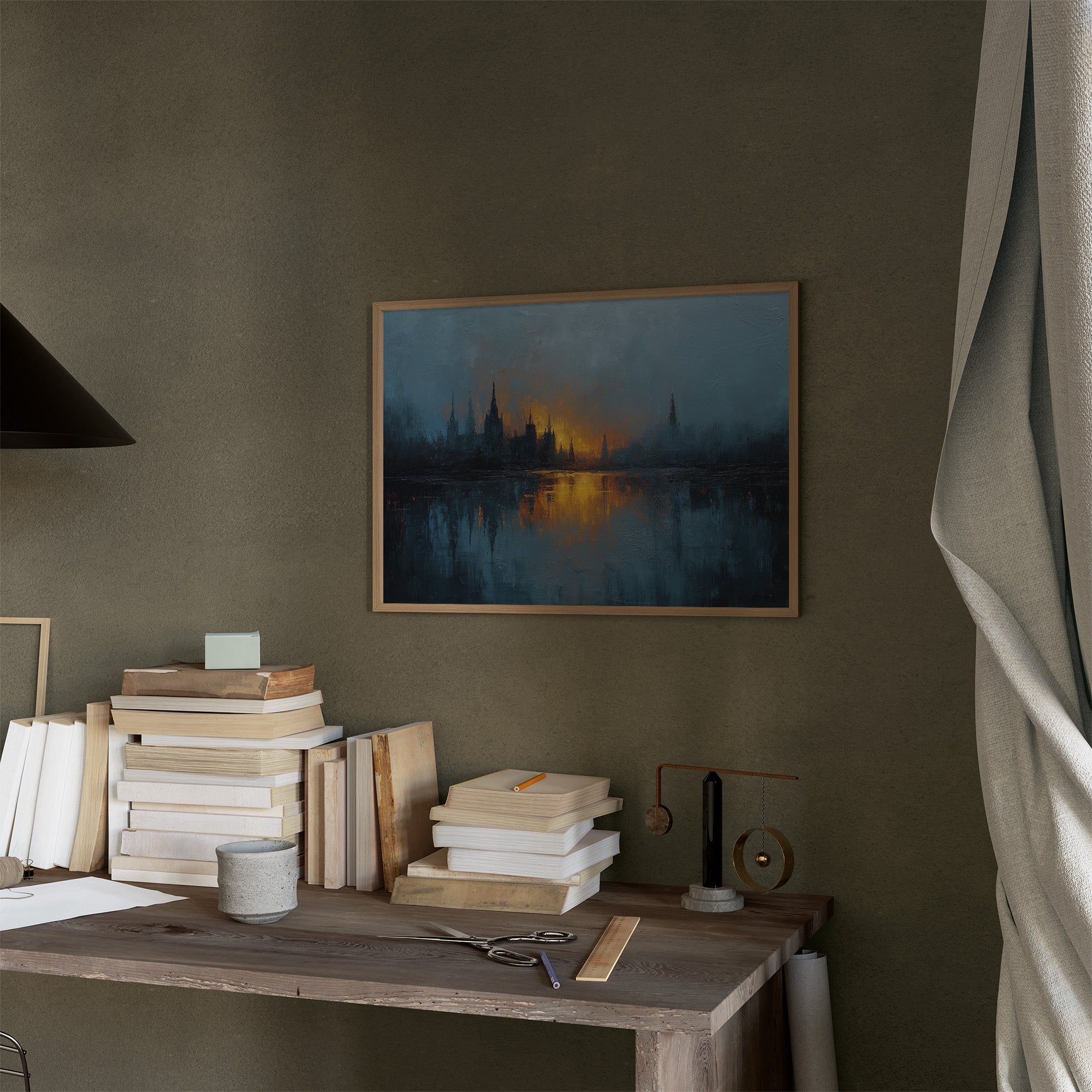 Distant City Burns At Dusk