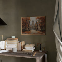 Amber Leaves Frame Ancient Halls