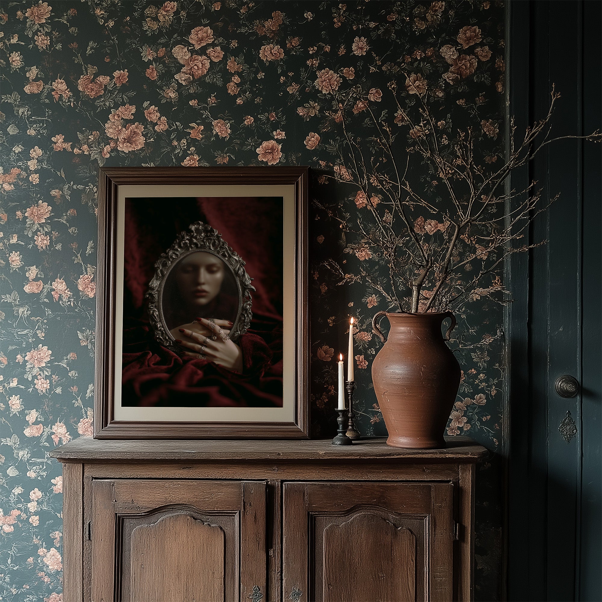 Velvet Secrets Behind Silver Frame