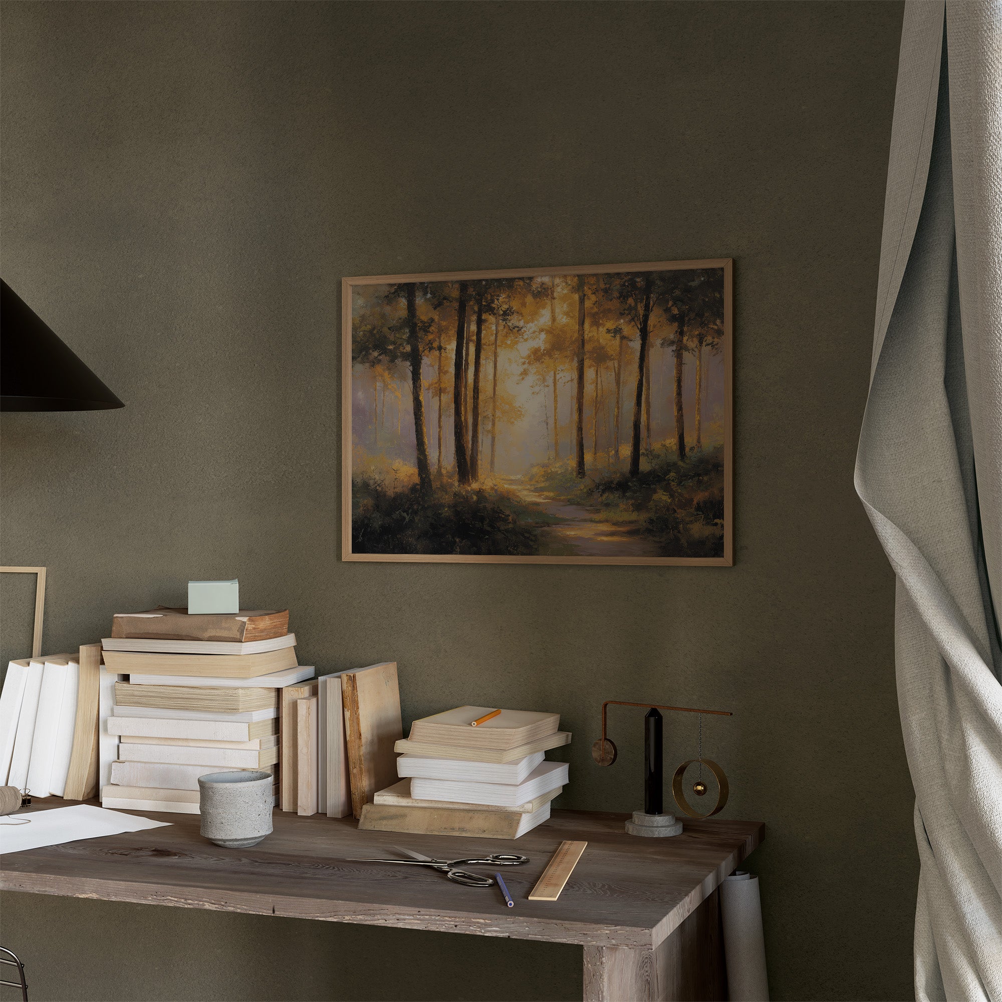 Forest Path Bathed In Light