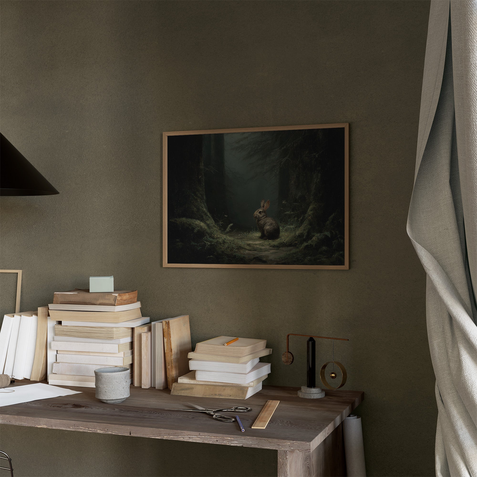 Forest Wanderer Finds Moonlit Path