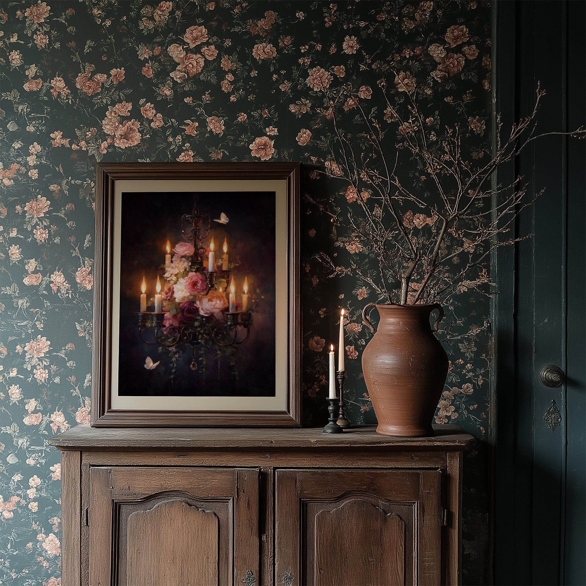 Candlelight Beckons Moths And Blooms