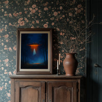 Cosmic Visitor Meets Midnight Forest