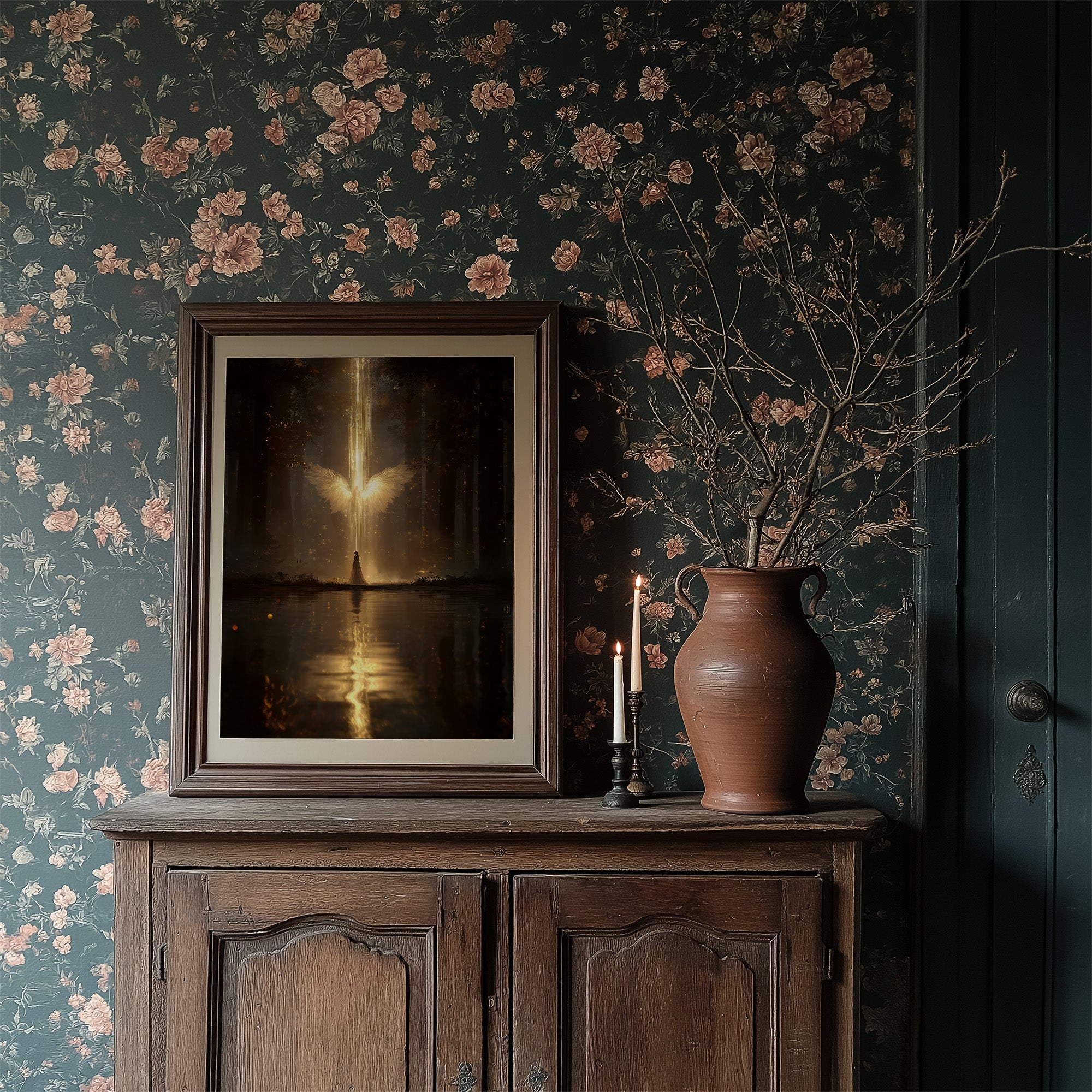 Divine Light Breaks Through Forest