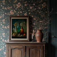 Wildflowers Caught In Vintage Glass