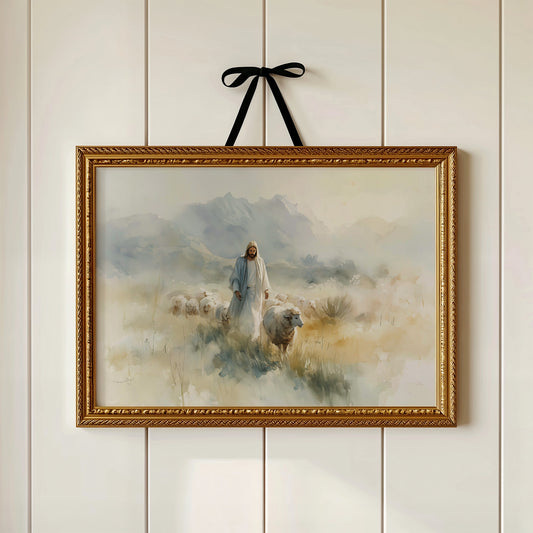 Gentle Shepherd Among Misty Hills