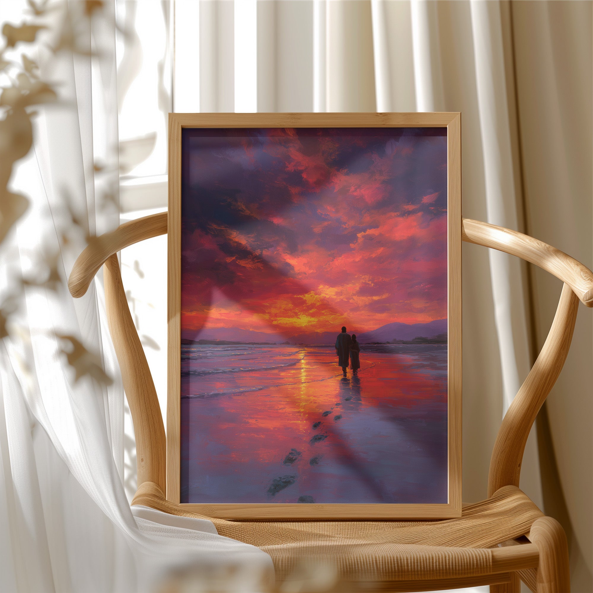 Sunset Walk Through Crimson Tides