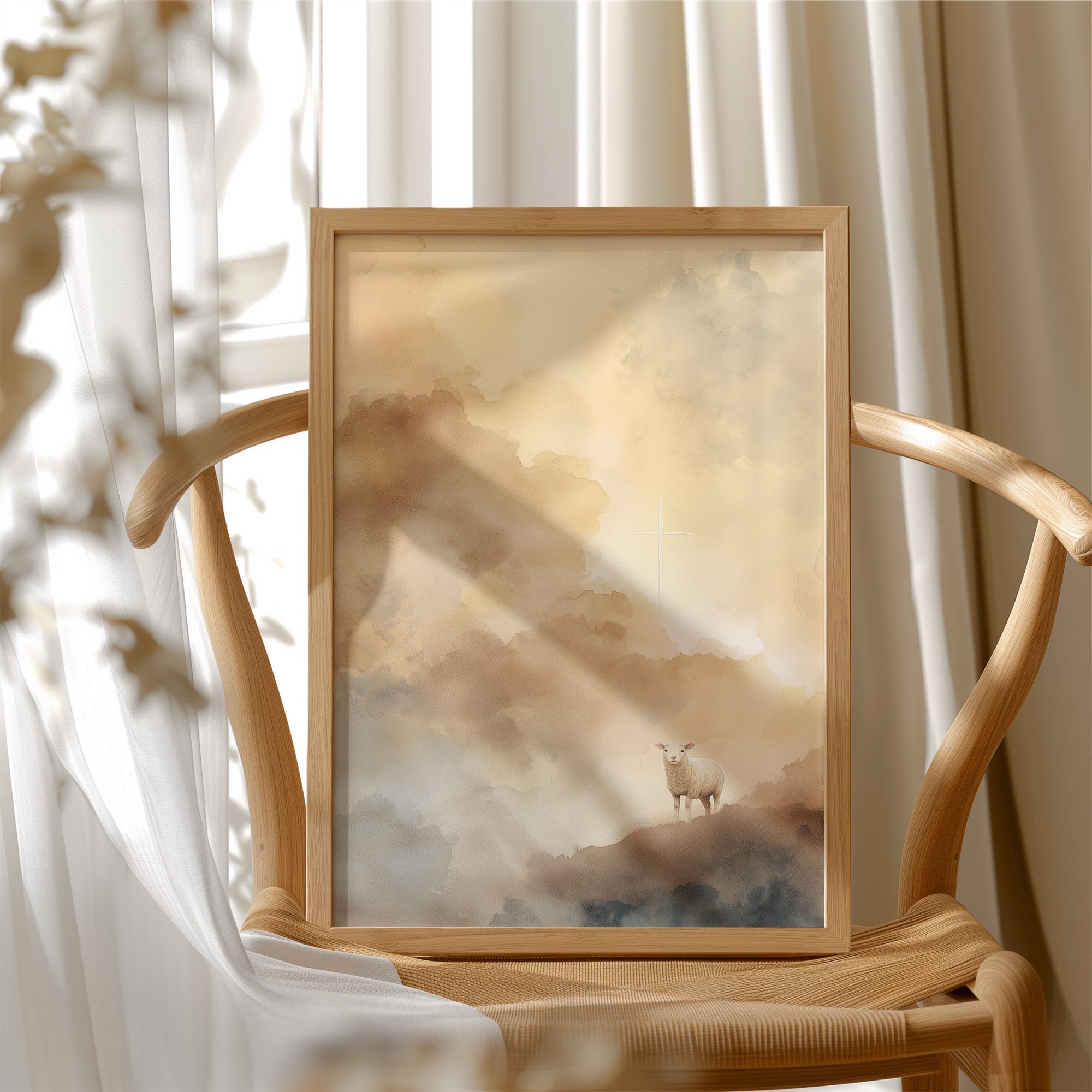 Solitary Wanderer In Golden Mist