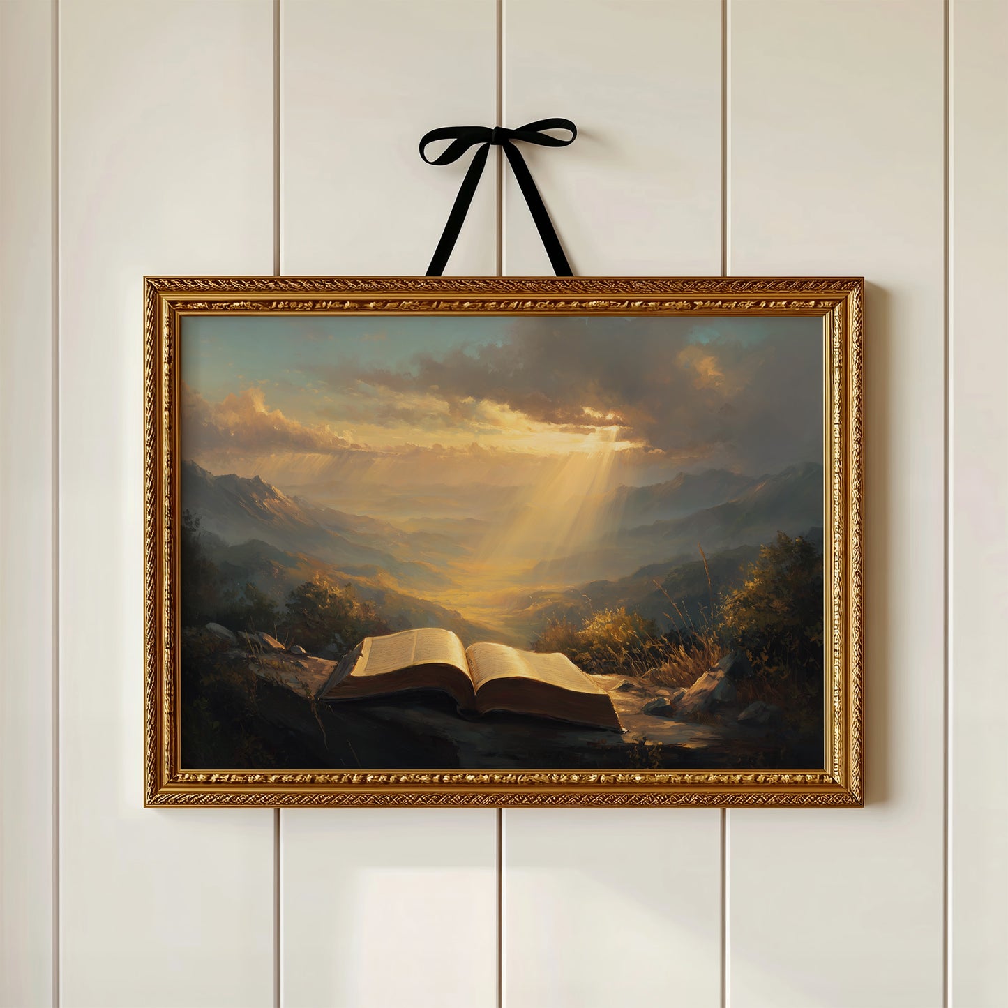 Sunbeams Illuminate Sacred Pages