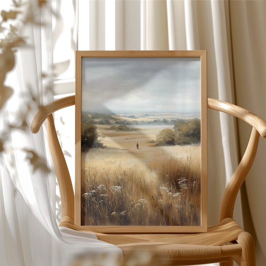 Solitude Calls Across Golden Fields