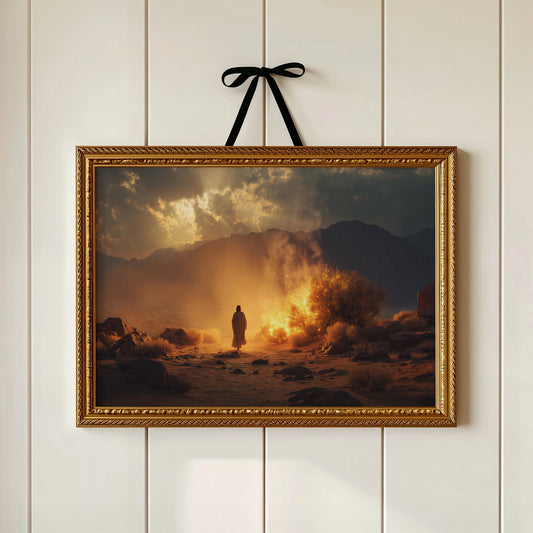 Pilgrim Faces The Desert Fire