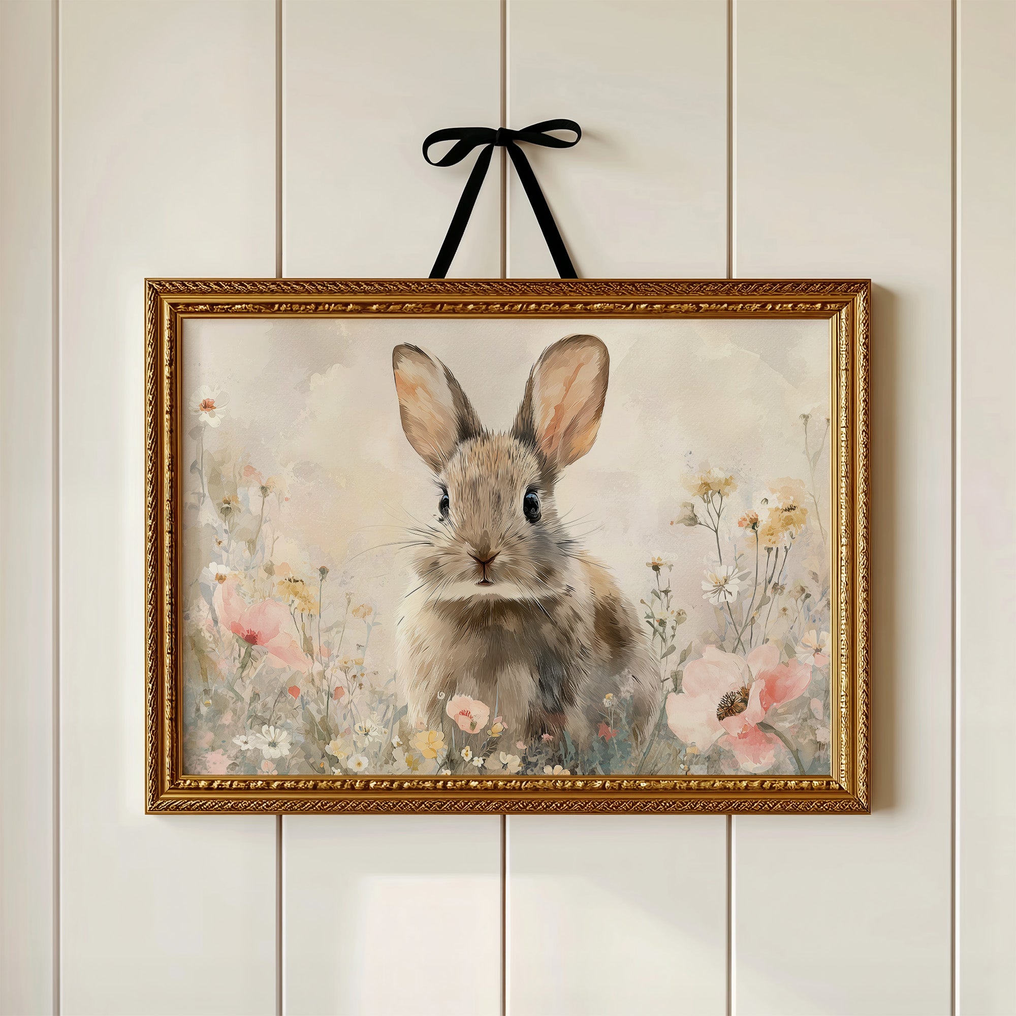 Curious Companion Among Meadow Blooms