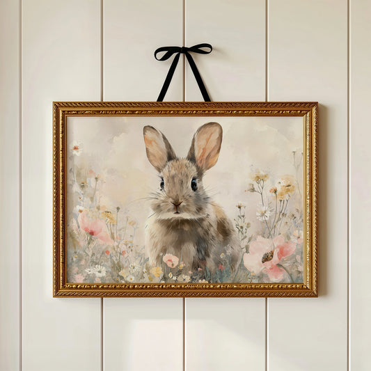 Curious Companion Among Meadow Blooms