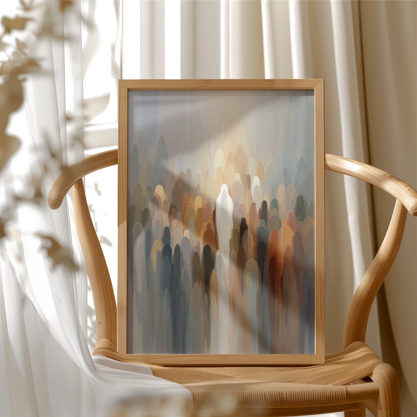 Figures Blurred By Morning Fog